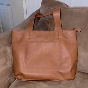 Universal thread faux leather tote Bag